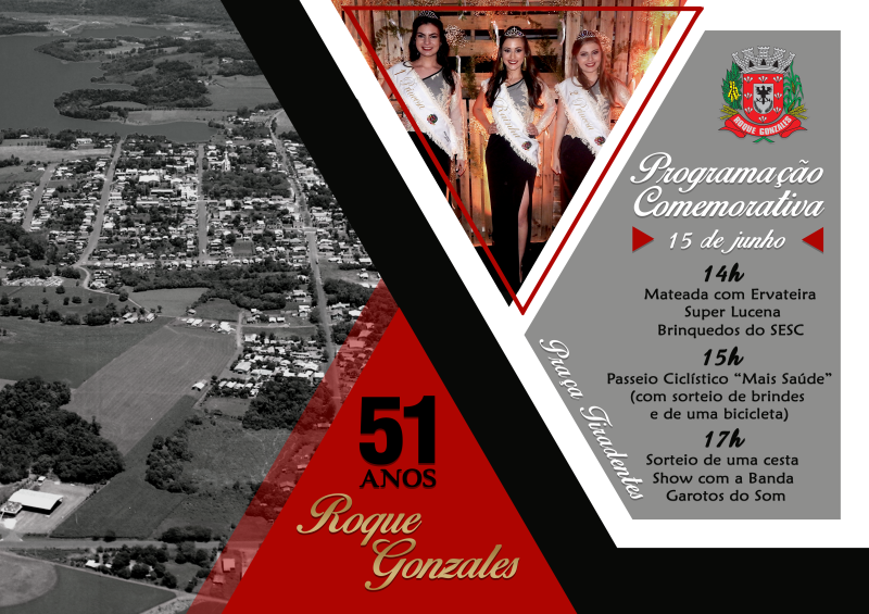 PROGRAMAÇÃO DE ANIVERSÁRIO DO MUNICÍPIO DE ROQUE GONZALES TEM NOVA DATA